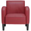 vidaXL Chaise de canapé et accoudoirs rouge bordeaux 54 cm similicuir
