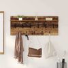 vidaXL Porte-manteau mural avec étagère Bois ancien 100 x 40 x 12 cm