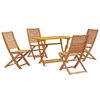 vidaXL Ensemble de salle &agrave; manger pour jardin 5 pcs Marron
