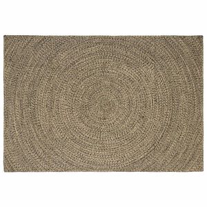 vidaXL Tapis de surface Naturel et noir 160 x 230 cm Jute