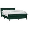 vidaXL Sommier &agrave; lattes de lit et matelas vert fonc&eacute; 160x210cm velours