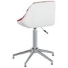 vidaXL Chaise de bureau pivotante Rouge bordeaux et blanc Similicuir