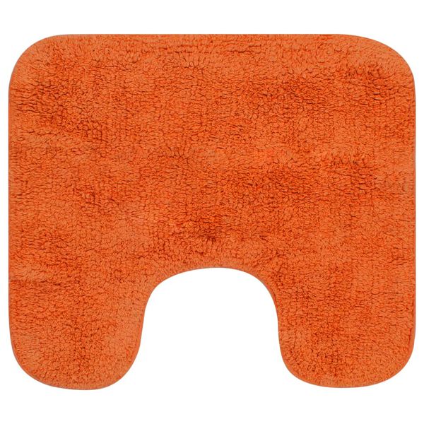 vidaXL Jeu de tapis de salle de bain 3 pcs Tissu Orange
