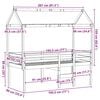 vidaXL Lit haut sans matelas 90x190 cm bois de pin massif