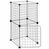 vidaXL Cage animaux de compagnie &agrave; 8 panneaux et porte Noir 35x35 cm