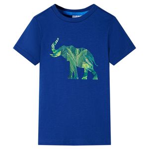 T-shirt pour enfants bleu fonc&eacute; 104