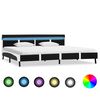 vidaXL Cadre de lit avec LED sans matelas noir 180x200 cm
