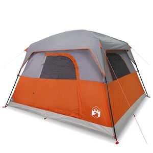 vidaXL Tente de camping de cabine 4 personnes orange imperm&eacute;able