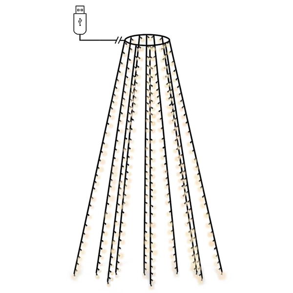 vidaXL Guirlande lumineuse filet d'arbre de No&euml;l 300 LED 300 cm