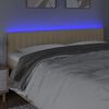 vidaXL T&ecirc;te de lit &agrave; LED Cr&egrave;me 200x5x78/88 cm Tissu