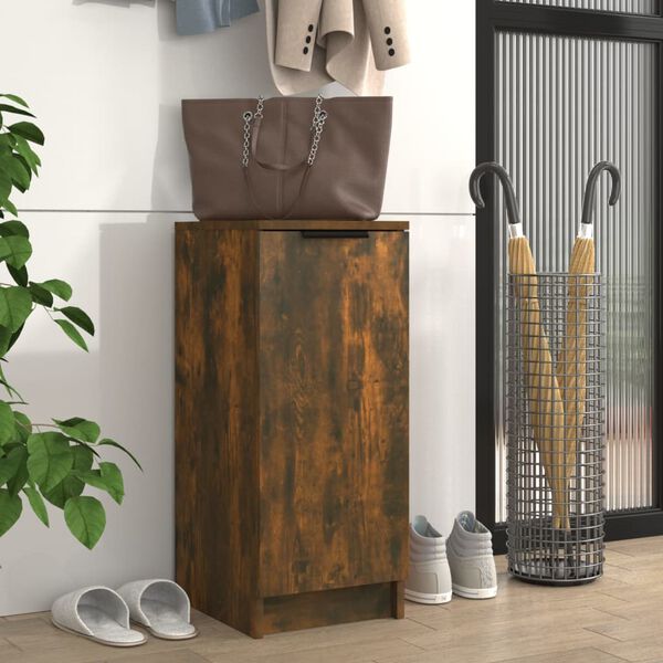 vidaXL Armoire &agrave; chaussures Ch&ecirc;ne fum&eacute; 30x35x70 cm Bois d'ing&eacute;nierie