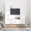 vidaXL Ensemble de meubles TV 5 pcs Blanc Bois d'ing&eacute;nierie