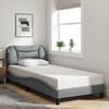 vidaXL Cadre de lit sans matelas Hvar gris clair 80x200 cm tissu
