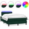 vidaXL Sommier &agrave; lattes de lit et matelas et LED vert fonc&eacute; 120x220cm velours