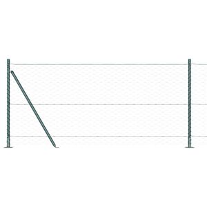 vidaXL Cl&ocirc;ture hexagonale avec base en b&eacute;ton 100 x 0,8 m Vert Maille