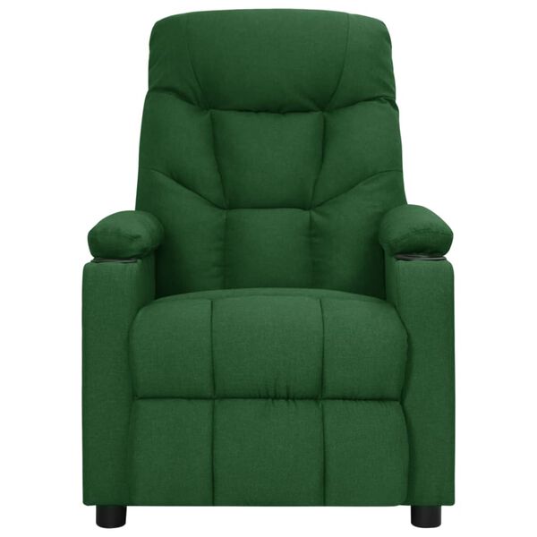 vidaXL Fauteuil inclinable &eacute;lectrique Vert fonc&eacute; Tissu