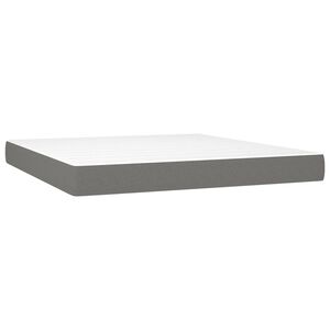 vidaXL Matelas de lit &agrave; ressorts ensach&eacute;s fermet&eacute; moyenne Gris fonc&eacute; 160x200x20 cm