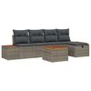 vidaXL Ensemble de canap&eacute; de jardin 6 pc Gris polyrotin