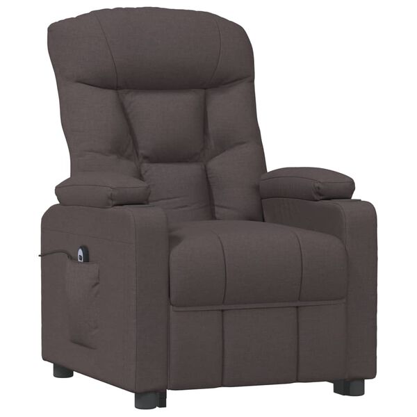 vidaXL Fauteuil Marron fonc&eacute; Tissu