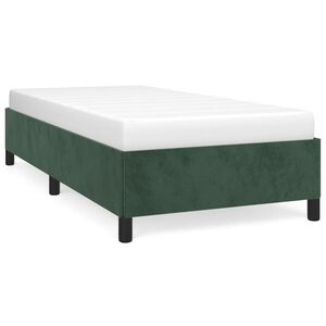 vidaXL Cadre de lit sans matelas vert fonc&eacute; 100x200 cm velours