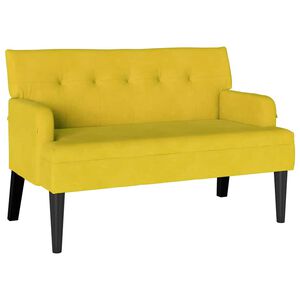 vidaXL Banc Chesterfield Jaune 112 x 65,5 x 75 cm Velours