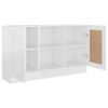 vidaXL Buffet Blanc brillant 120x30,5x70 cm Bois d'ing&eacute;nierie