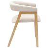 vidaXL Chaises de salle &agrave; manger 2 pcs Naturel 54 x 57 x 73 cm