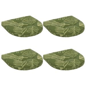 vidaXL Coussins de si&egrave;ge 4 pi&egrave;ces 4 pc 100 % polyester Mod&egrave;le feuille