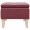 vidaXL Tabouret avec pieds en bois Rouge bordeaux Tissu