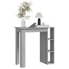 vidaXL Table de bar avec &eacute;tag&egrave;re sonoma gris bois d'ing&eacute;nierie