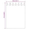vidaXL Rideaux en voile avec boucles 2 pcs blanc 140x175 cm