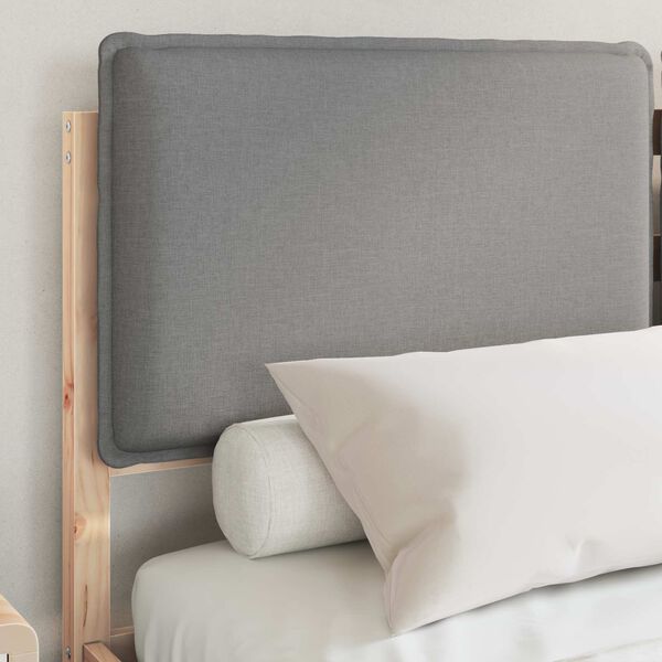 vidaXL Cadre de lit avec t&ecirc;te de lit rembourr&eacute;e Gris clair