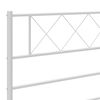vidaXL T&ecirc;te de lit de remplacement m&eacute;tal blanc 193 cm