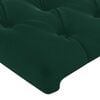 vidaXL T&ecirc;te de lit Vert fonc&eacute; 80x7x118/128 cm Velours