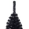 vidaXL Demi sapin de No&euml;l artificiel avec support Noir 150 cm PVC