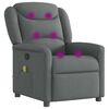 vidaXL Fauteuil de massage inclinable Gris foncé Tissu
