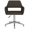 vidaXL Chaise pivotante de bureau Marron fonc&eacute; Tissu