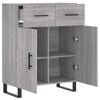 vidaXL Buffet sonoma gris 69,5x34x90 cm bois d'ingénierie