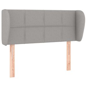 vidaXL T&ecirc;te de lit avec oreilles Gris clair 83x23x78/88 cm Tissu