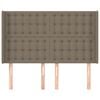 vidaXL T&ecirc;te de lit avec oreilles Taupe 147x16x118/128 cm Tissu