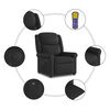 vidaXL Fauteuil massage inclinable électrique noir brillant similicuir