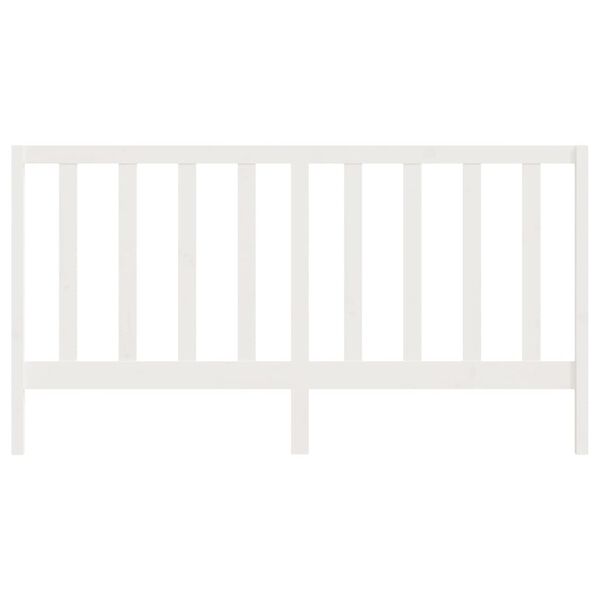 vidaXL T&ecirc;te de lit Blanc 186x4x100 cm Bois massif de pin