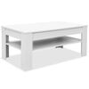vidaXL Table basse bois d'ing&eacute;nierie 110x65x48 cm Blanc