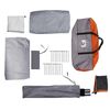 vidaXL Tente de camping tunnel 4 personnes gris et orange imperm&eacute;able