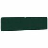vidaXL Coussin de t&ecirc;te de lit vert fonc&eacute; 200 cm velours