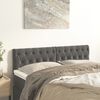 vidaXL T&ecirc;tes de lit Gris fonc&eacute; 144x7x78/88 cm Velours