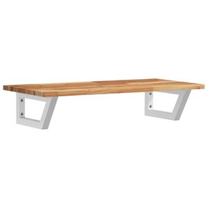vidaXL &Eacute;tag&egrave;re de vasque murale acier et bois massif d'acacia