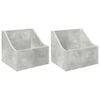 vidaXL Bo&icirc;te &agrave; disques LP 2 pc Gris b&eacute;ton 37 x 33 x 32 cm