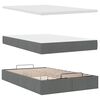 vidaXL Cadre de lit ottoman avec matelas gris fonc&eacute; 120x200cm tissu