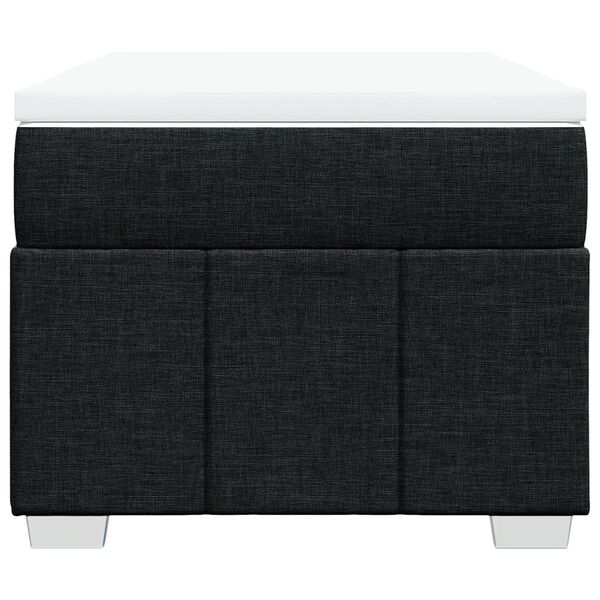 vidaXL Sommier &agrave; lattes de lit et matelas Noir 80x200 cm Tissu